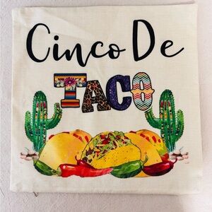 Cinco De Taco Decorative Pillow Cover